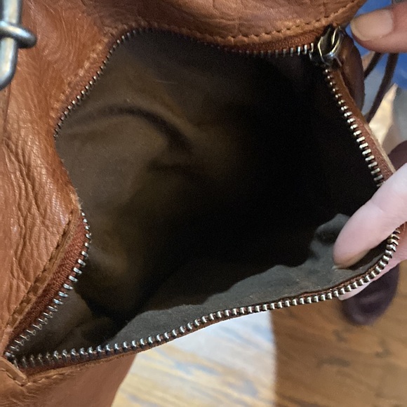 Anthropologie Vilenca Holland weaved Leather Crossbody Tote Cognac - Picture 8 of 11